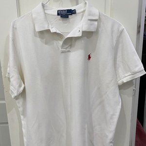 Men's Polo White Short Sleeve Shirt Size XL